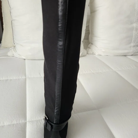 Coach Black Over the Knee Leather Boots - Picture 6 of 7